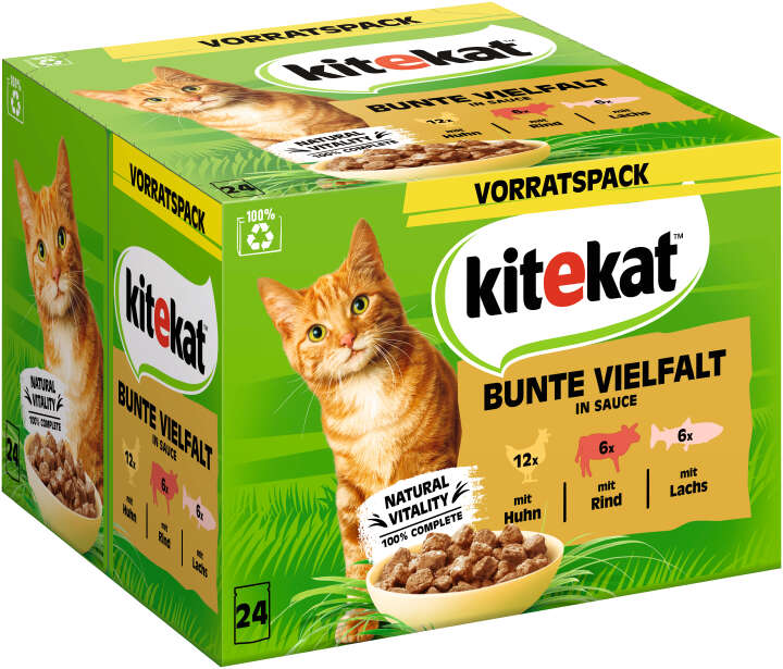 Kitekat Katzen-Nassfutter Bunte Vielfalt in Sauce